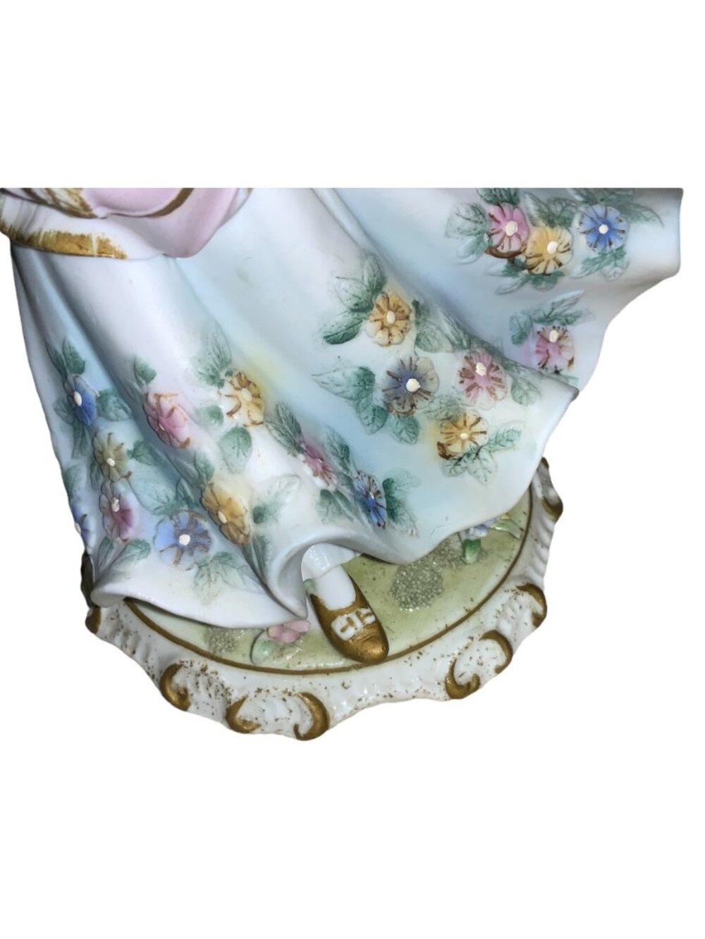 Lefton Porcelain Dancing Victorian Lady Figurine KW2077B Vintage - Picture 3 of 8